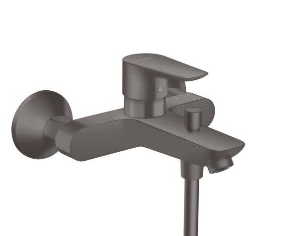 Bateria wannowa ścienna HANSGROHE Talis E 1-uchwytowa 2-otworowa DN 15 szczotkowany czarny chrom | 71740340