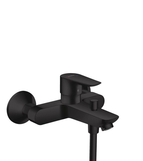 Bateria wannowa ścienna HANSGROHE Talis E 1-uchwytowa 2-otworowa DN 15 czarna matowa | 71740670