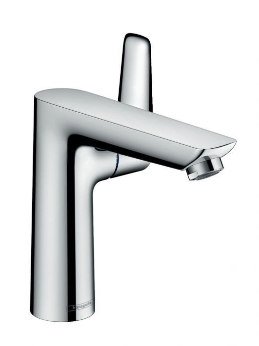 Bateria umywalkowa stojąca HANSGROHE Talis E 1-uchwytowa 1-otworowa czarny chrom szczotkowany zawiera: zestaw odpływowo-przelewowy | 71754340