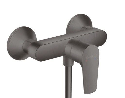 Bateria natryskowa ścienna HANSGROHE Talis E 1-uchwytowa 2-otworowa szczotkowany czarny chrom | 71760340