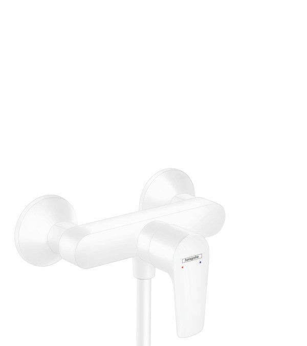 Bateria natryskowa ścienna HANSGROHE Talis E 1-uchwytowa 2-otworowa biała mat | 71760700
