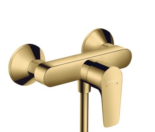 Bateria prysznicowa natynkowa HANSGROHE Talis E 1-uchwytowa 2-otworowa złoto optyczne polerowane  | 71760990