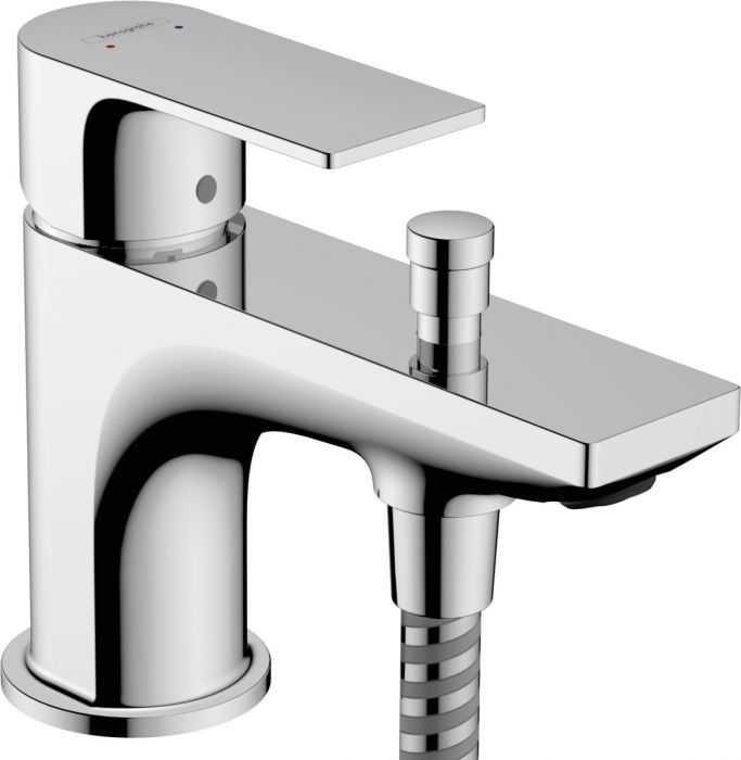 Wylewka wannowa stojąca HANSGROHE REBRIS E 1-uchwytowa 1-otworowa nadaje się do montażu na brzeg wanny chrom | 72437000