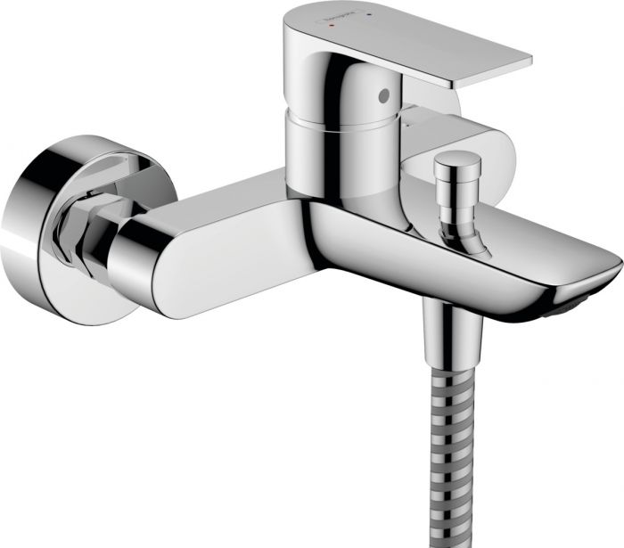Bateria wannowa ścienna, do montażu natynkowego 2-funkcyjna HANSGROHE REBRIS E 1-uchwytowa 2-otworowa chrom | 72450000