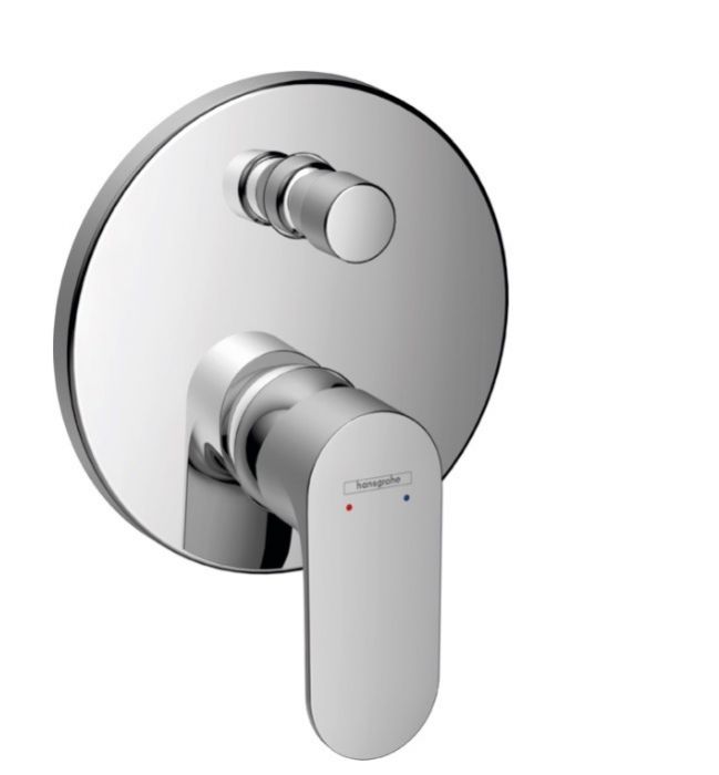 Bateria wannowa ścienna, do montażu natynkowego 2-funkcyjna HANSGROHE REBRIS S 1-uchwytowa 2-otworowa do montażu podtynkowego do iBox chrom | 72466000