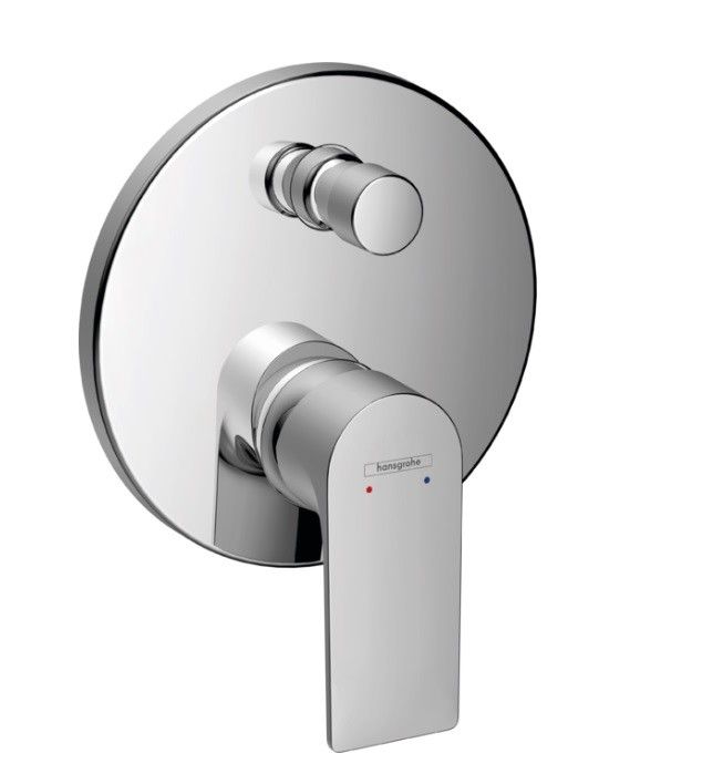 Bateria wannowa ścienna, do montażu natynkowego 2-funkcyjna HANSGROHE REBRIS E 1-uchwytowa 1-otworowa do montażu podtynkowego do iBox chrom | 72468000
