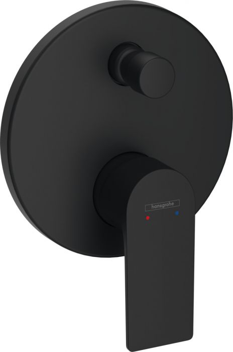 Bateria wannowa ścienna, do montażu natynkowego 2-funkcyjna HANSGROHE REBRIS E 1-uchwytowa 1-otworowa do montażu podtynkowego do iBox czarna matowa | 72468670