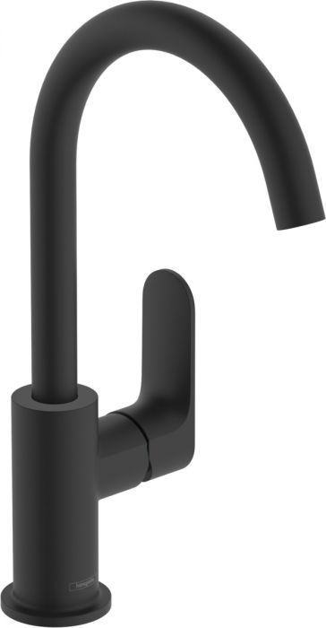 Bateria umywalkowa stojąca HANSGROHE REBRIS S 1-uchwytowa 1-otworowa czarna matowa z obrotową wylewką | 72536670