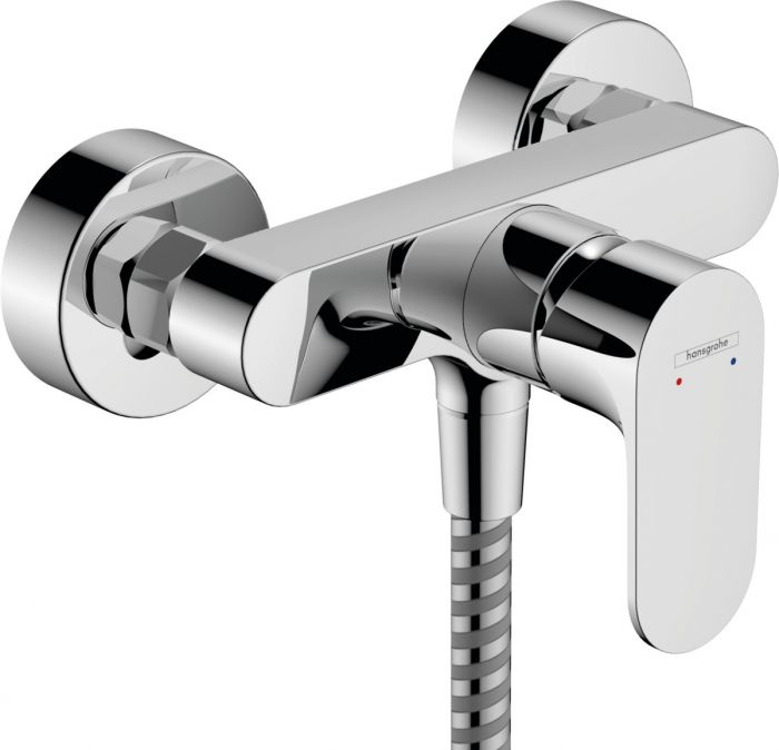 Bateria natryskowa ścienna, do montażu natynkowego HANSGROHE REBRIS S 1-uchwytowa 2-otworowa chrom  | 72640000