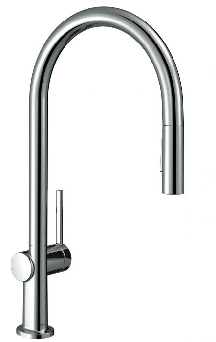 Bateria zlewozmywakowa stojąca 2-strumieniowa HANSGROHE Talis M54 1-uchwytowa 1-otworowa chrom z wyciąganą wylewką | 72801000
