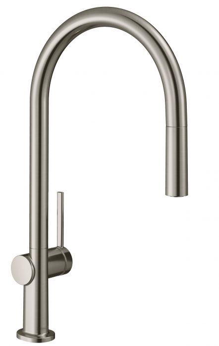 Bateria zlewozmywakowa stojąca 1-strumieniowa HANSGROHE Talis M54 1-uchwytowa 1-otworowa stalowa z wyciąganą wylewką | 72803800
