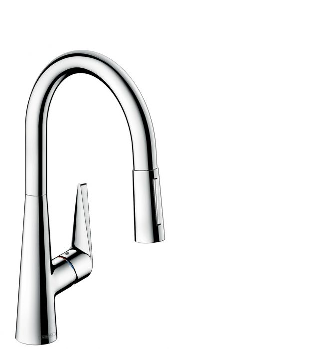 Talis S bateria zlewozmywakowa jednouchwytowa wysokość: 400 mm zasięg wylewki: 213 mm chrom z wyciąganą wylewką
