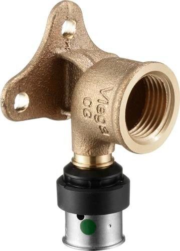Kolano z SC-Contur ze złączką naścienną z brązu przyłącze zaprasowywane GW 16 mm x 1/2" Smartpress 6725.5