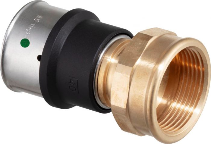 Złączka przejściowa z SC‑Contur z brązu przyłącze zaprasowywane GW 32 mm x 1" Smartpress 6712 z wielokątem