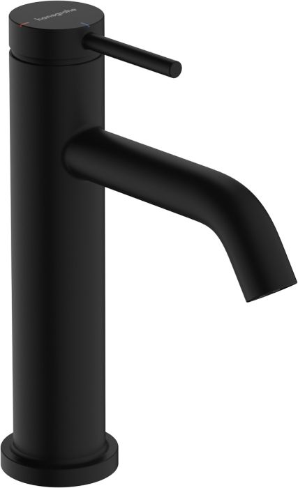 Bateria umywalkowa jednouchwytowa HANSGROHE Tecturis S 110 CoolStart EcoSmart+ czarny matowy z kompletem odpływowym z cięgłem  | 73314670