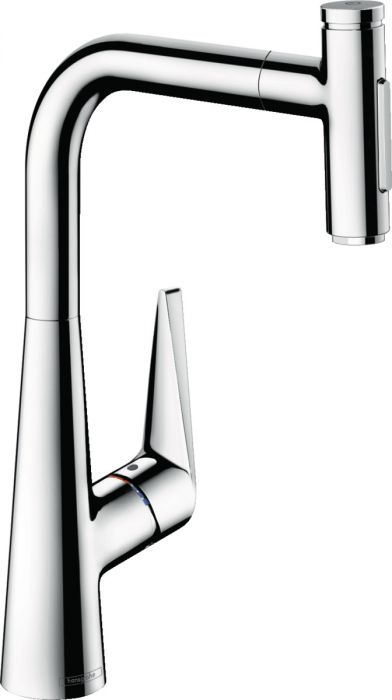 Bateria zlewozmywakowa stojąca 2jet HANSGROHE Talis Select M51 300 1-uchwytowa 1-otworowa chrom z wyciąganą wylewką | 73867000