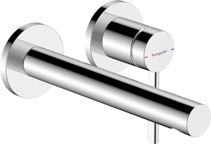 Bateria umywalkowa ścienna, podtynkowa HANSGROHE 1-uchwytowa chrom wylewka: 194 mm  | 74750000