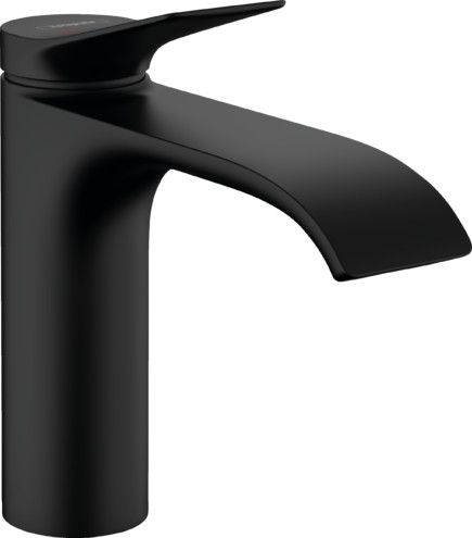 Bateria umywalkowa stojąca HANSGROHE Vivenis 1-uchwytowa 1-otworowa może współpracować z przepływowymi podgrzewaczami wody czarna mat | 75023670