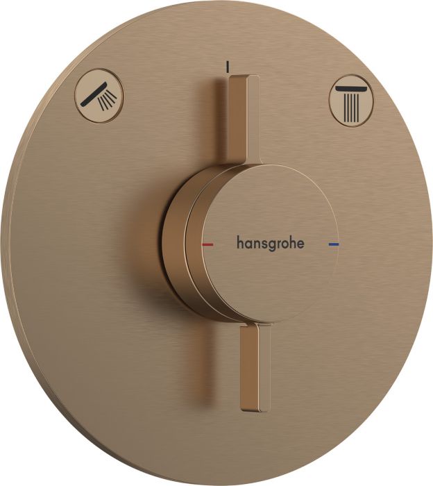 Element natynkowy ścienny, do kompletowania z iBox universal 2 01500180 HANSGROHE DuoTurn S brąz szczotkowany | 75418140