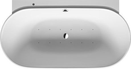 Luv wanna DuraSolid A prostokątny  1800 x 950 x 610 mm biała z systemem Air-System z 2 oparciami ukośnymi z zestawem odpływowym z bezszwową obudową i nóżkami