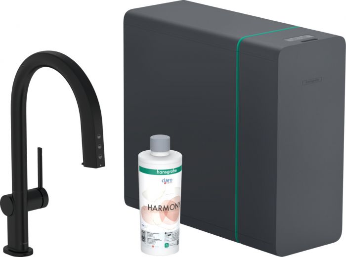 Zestaw startowy 1jet, sBox HANSGROHE Aqittura M91 SodaSystem czarny matowy | 76836670