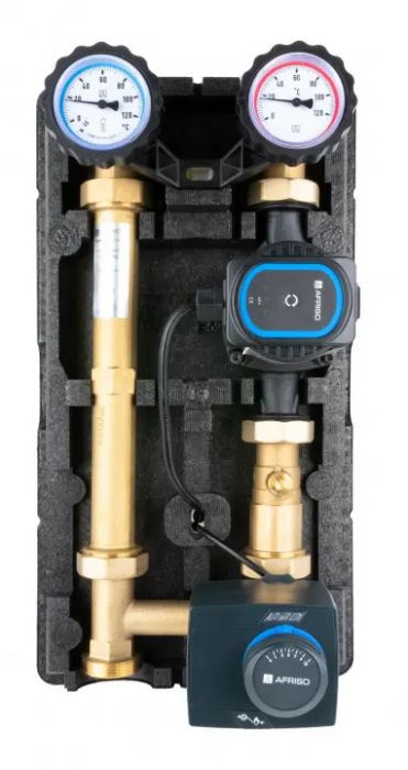 Grupa pompowa AFRISO PrimoTherm 180-2 AP 3-WM-SM Vario GW DN 25 długość montażowa pompy - 180 mm 10 bar pompa AFRISO APH, zawór mieszający ARV KvsVario, siłownik ARM 343 ProClick | 7730120