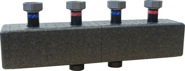Rozdzielacz 2-obiegowy ze sprzęgłem hydraulicznym dla 2 obiegów pompowych AFRISO KSV 125-2 590 x 120 x 210 mm | 77310