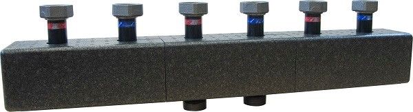 Rozdzielacz 3-obiegowy ze sprzęgłem hydraulicznym dla 3 obiegów pompowych AFRISO KSV 125-3 835 x 200 x 120 mm | 77311