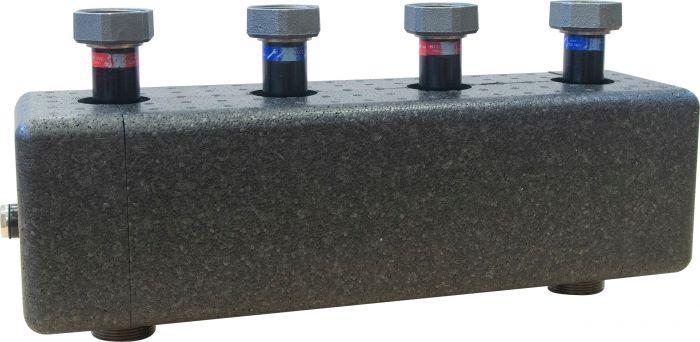 Rozdzielacz 2-obiegowy ze sprzęgłem hydraulicznym dla 2 obiegów pompowych AFRISO KSV 125-2 HW 600 x 240 x 165 mm | 77314