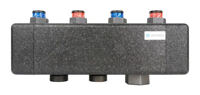 Rozdzielacz dla 2 obiegów pompowych AFRISO KSV 125-2 4x nakrętka G1½" | 77319