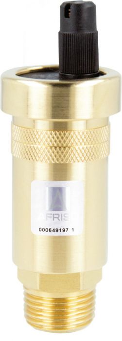 Odpowietrznik automatyczny pionowy z Aquastop, bez zaworu stopowego AFRISO PrimoVent 3/8" | 7771010