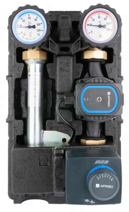 Grupa pompowa AFRISO PrimoTherm K 180-2 AP 3-WM-SM GW DN 25 długość montażowa pompy - 180 mm 10 bar pompa AFRISO APH, zawór mieszający ARV Kvs12, siłownik ARM 343 ProClick | 7781320