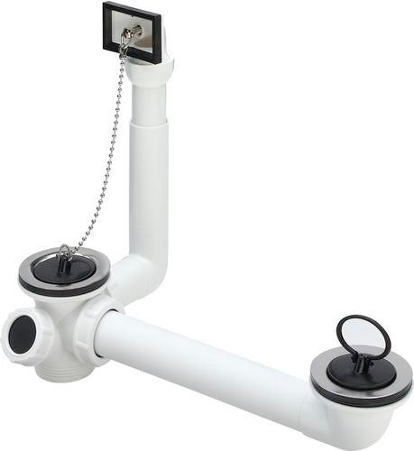 Komplet odpływowo-przelewowy VIEGA 7823.42 do zlewozmywaka podwójnego z tworzywa sztucznego 1 1/2" x Ø 70 roztaw 100-270 mm | 107116