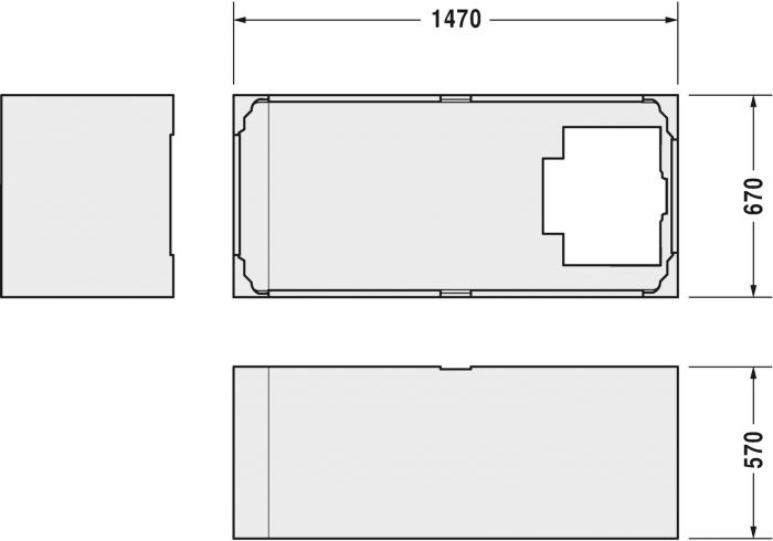 Nośnik styropianowy do wanny Starck 150x70 biały alpin 1470 x 670 mm DURAVIT Duravit | 791439000000000