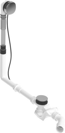 Zestaw przelewowo-odpływowy Quadroval DURAVIT do wanien z odpływem centralnym średnica odpływu: 52 mm, długość linki Bowdena 650 mm chrom | 792202000001000