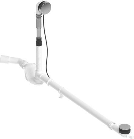 Zestaw przelewowo-odpływowy DURAVIT Quadroval do DuraStyle 700231 średnica odpływu 52 mm, długość linki Bowdena 1100 mm chrom  | 792214000001000
