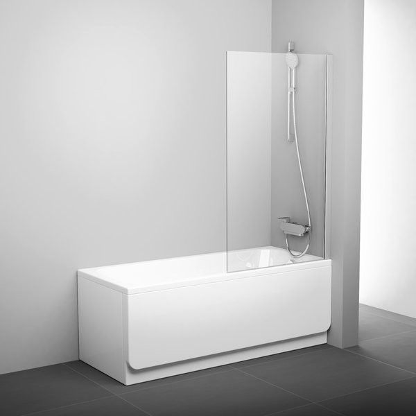 Parawan stały 1-elementowy RAVAK Pivot PVS1-80 800 x 1400 mm biały szkło hartowane transparent bez powłoki | 79840100Z1