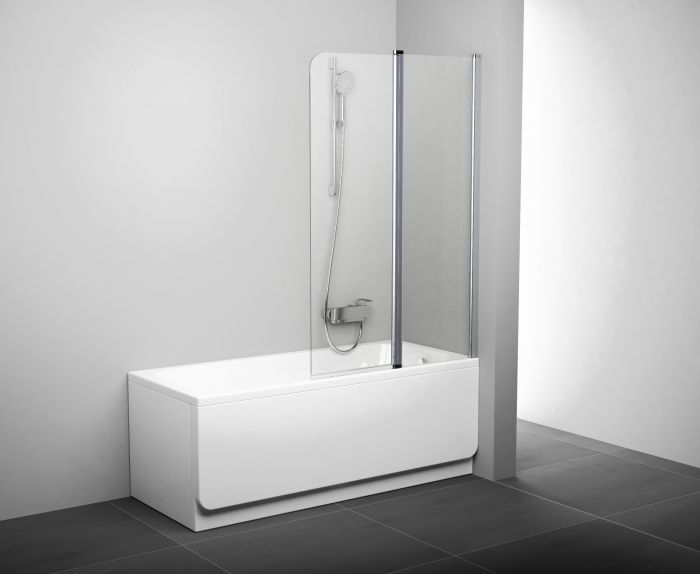 Parawan RAVAK Chrome 10CVS2-100 strona prawa 1000 x 1500 mm alubright szkło hartowane transparent bez powłoki | 7QRA0C03Z1