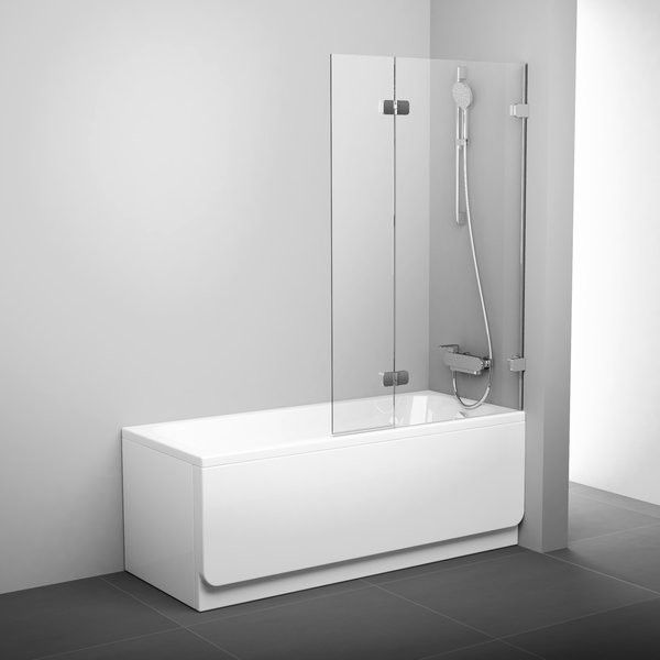Parawan RAVAK Brilliant BVS2-100 strona prawa 1000 x 1500 mm chrom szkło hartowane transparent bez powłoki | 7UPA0A00Z1