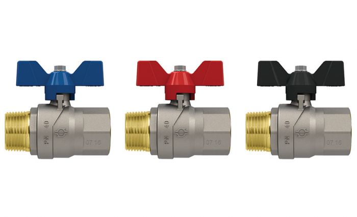 Zawór kulowy gwintowany z motylkiem EVOLUTION GP 2240 1" GW x GZ PN 30