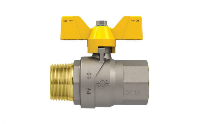 Zawór gazowy gwintowany z motylkiem FUTURGAS GP 2235 GW x GZ 1/2"