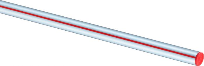 Rura ze stali ocynkowanej z czerwonym korkiem 15 x 1,2 mm 6 m sztanga Prestabo 1103