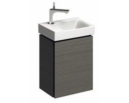 Szafka podumywalkowa wisząca 380 x 265 x 525 mm szara mat płótno z drzwiami GEBERIT Xeno2 | 500502431