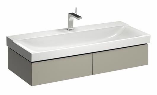 Szafka podumywalkowa wisząca 1174 x 462 x 220 mm ciepły szary mat 2 szuflady GEBERIT Xeno2 | 500517001