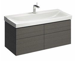 Szafka podumywalkowa wisząca 1174 x 462 x 220 mm szara mat płótno 4 szuflady GEBERIT Xeno2 | 500518431