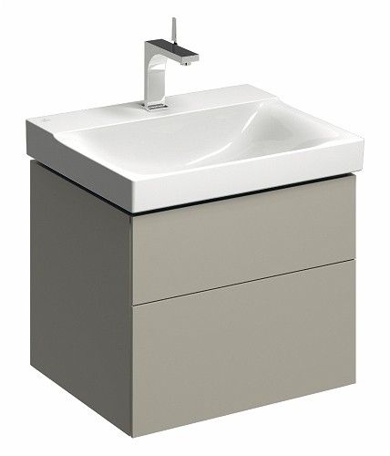 Szafka podumywalkowa wisząca 580 x 462 x 530 mm ciepły szary mat 2 szuflady GEBERIT Xeno2 | 500506001