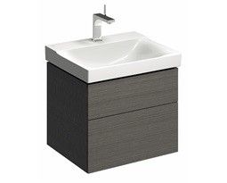 Szafka podumywalkowa wisząca 580 x 462 x 530 mm szara mat płótno 2 szuflady GEBERIT Xeno2 | 500506431
