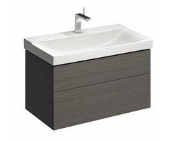 Szafka podumywalkowa wisząca 880 x 462 x 220 mm szara mat płótno 2 szuflady GEBERIT Xeno2 | 500509431