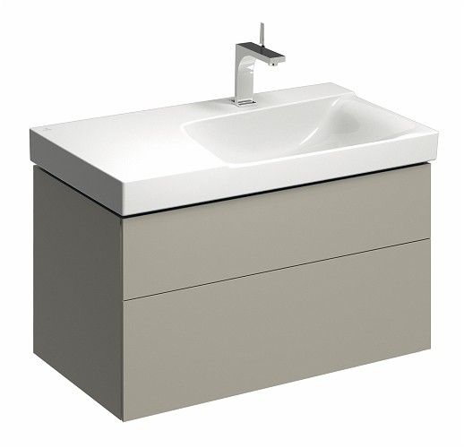 Szafka podumywalkowa wisząca 880 x 462 x 530 mm ciepły szary mat 2 szuflady GEBERIT Xeno2 | 500516001