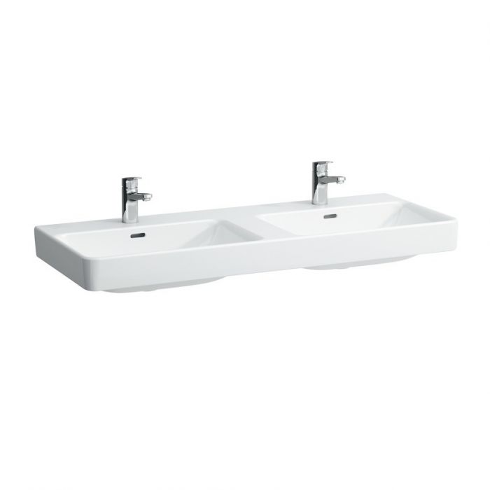 Umywalka ceramiczna ROCA LAUFEN PRO-S meblowa podwójna prostokątny z otworem 1200 x 465 x 175 mm biała bez powłoki | H8149660001041